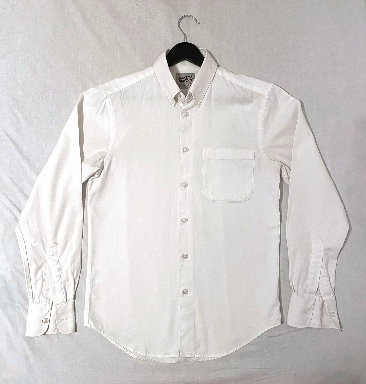 Naked Famous Oxford Shirt S Valkoinen Tori