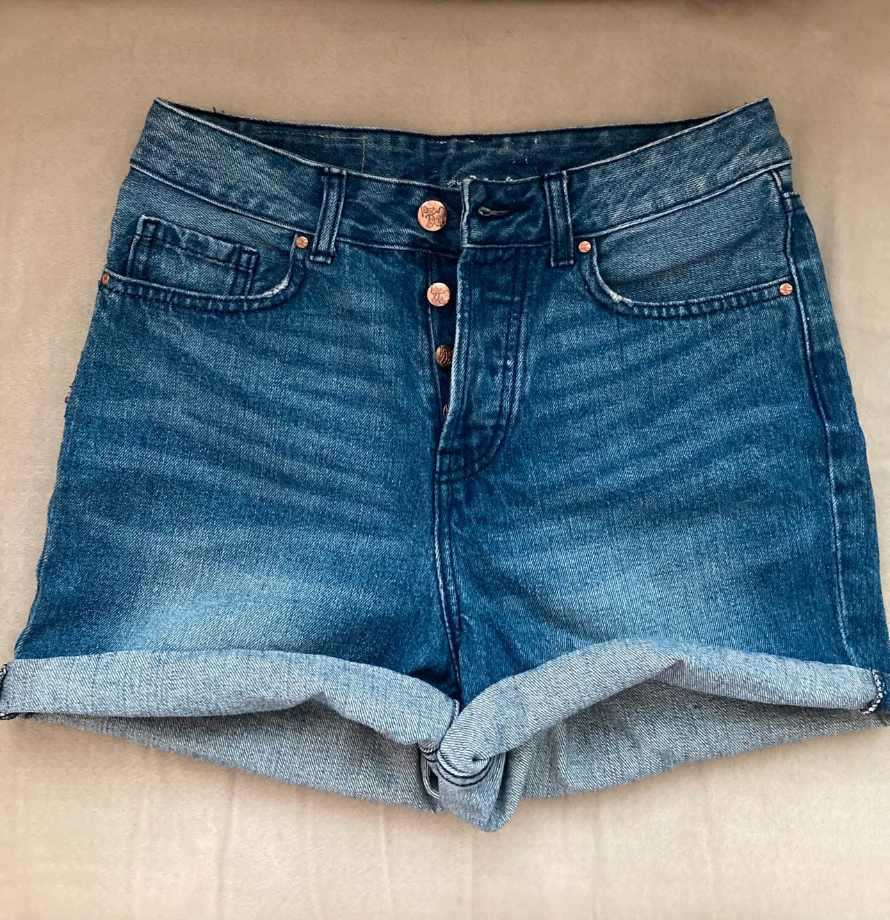 Never Denim farkkushortsit, koko s