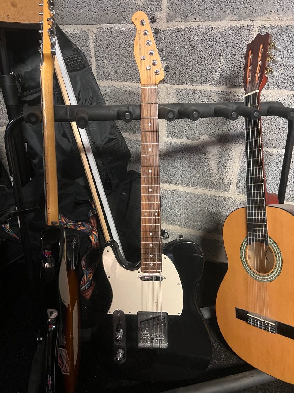 Left-handed Telecaster guitar