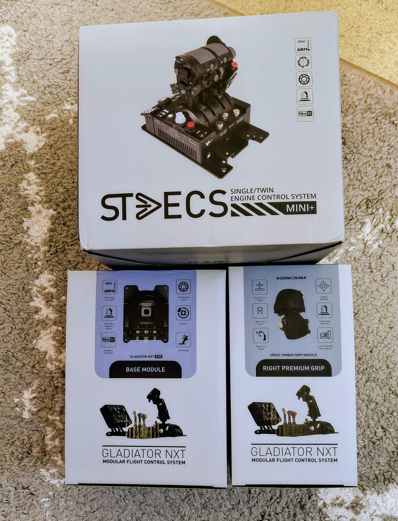 VKB Gladiator NXT EVO & STECS Mini +マウント VKB Sim