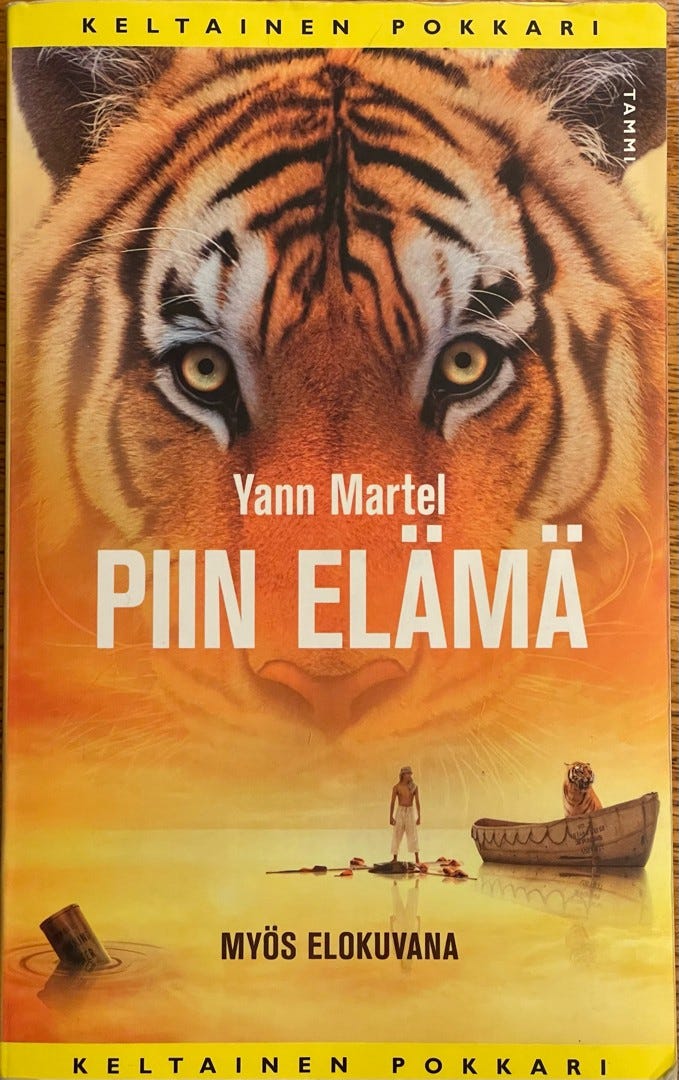 Piin elämä - Yann Martel - Keltainen pokkari (:::)