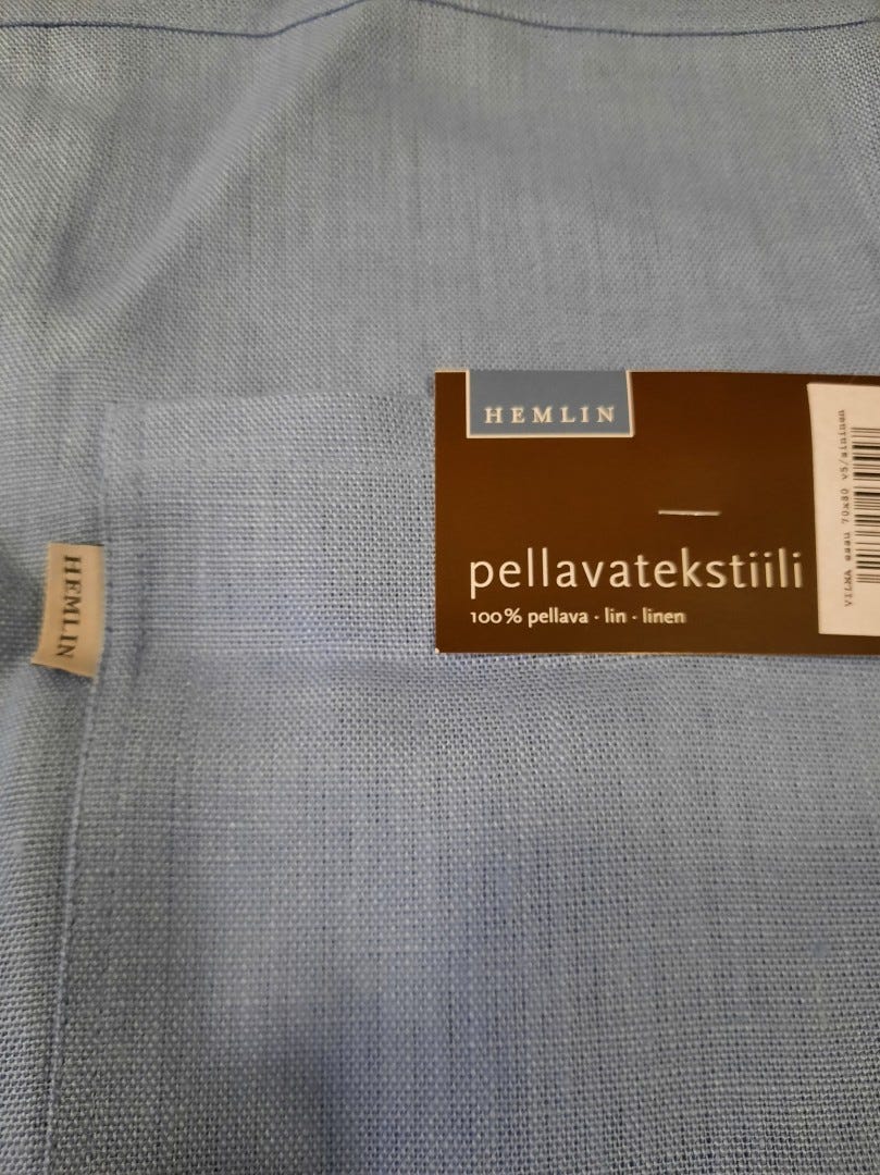 HEMLIN sininen pellavaesiliina