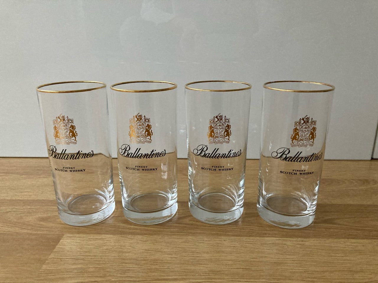Ballantines Whisky Juomalasit 70-luku x 4.