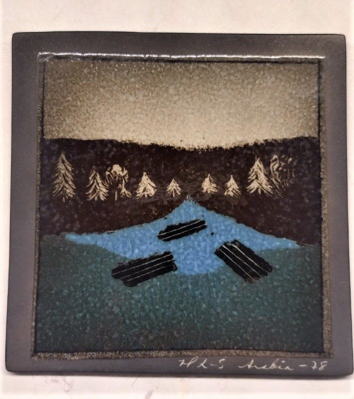 Heljä Liukko-Sundström keram.taulu Joella 1978
