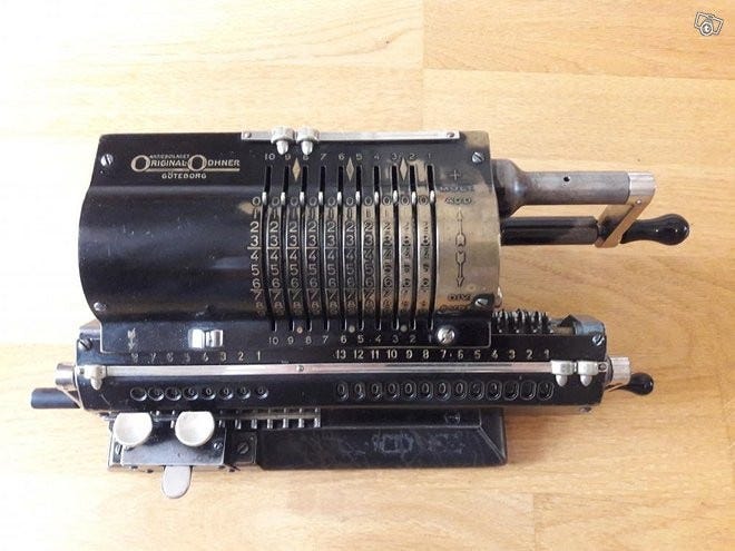 Mekaaninen laskin 1930-luku,  Aktiebolaget Original-Odhner Götebo