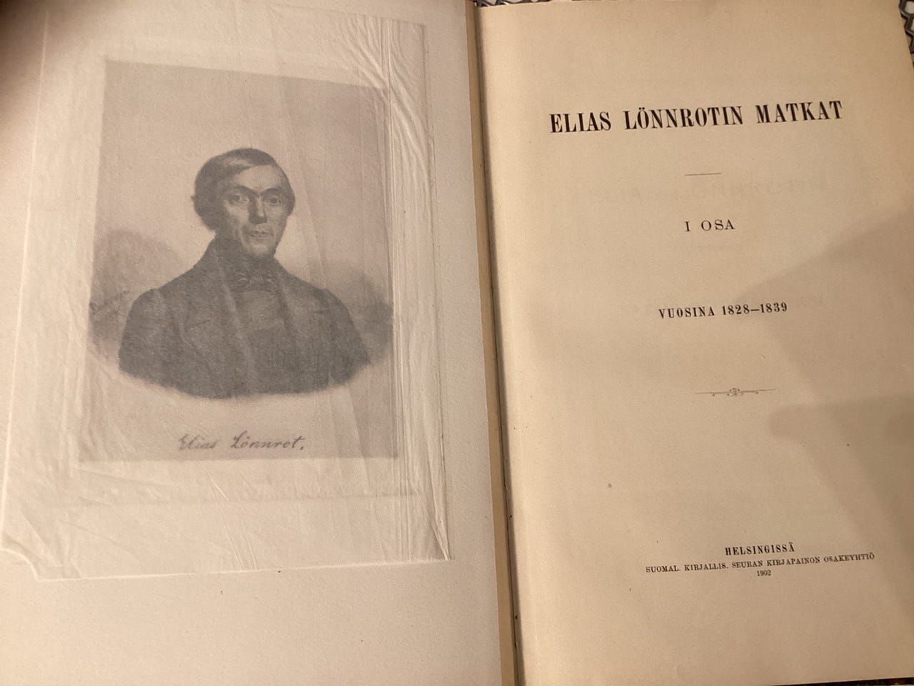 Elias Lönnrotin matkat 1902 osa 1