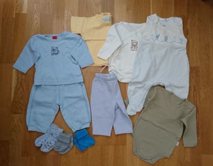 Vaatepaketti 62 cm (Esprit, Benetton)