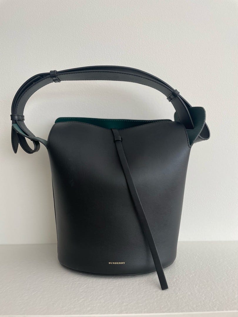 Burberry large leather buget bag