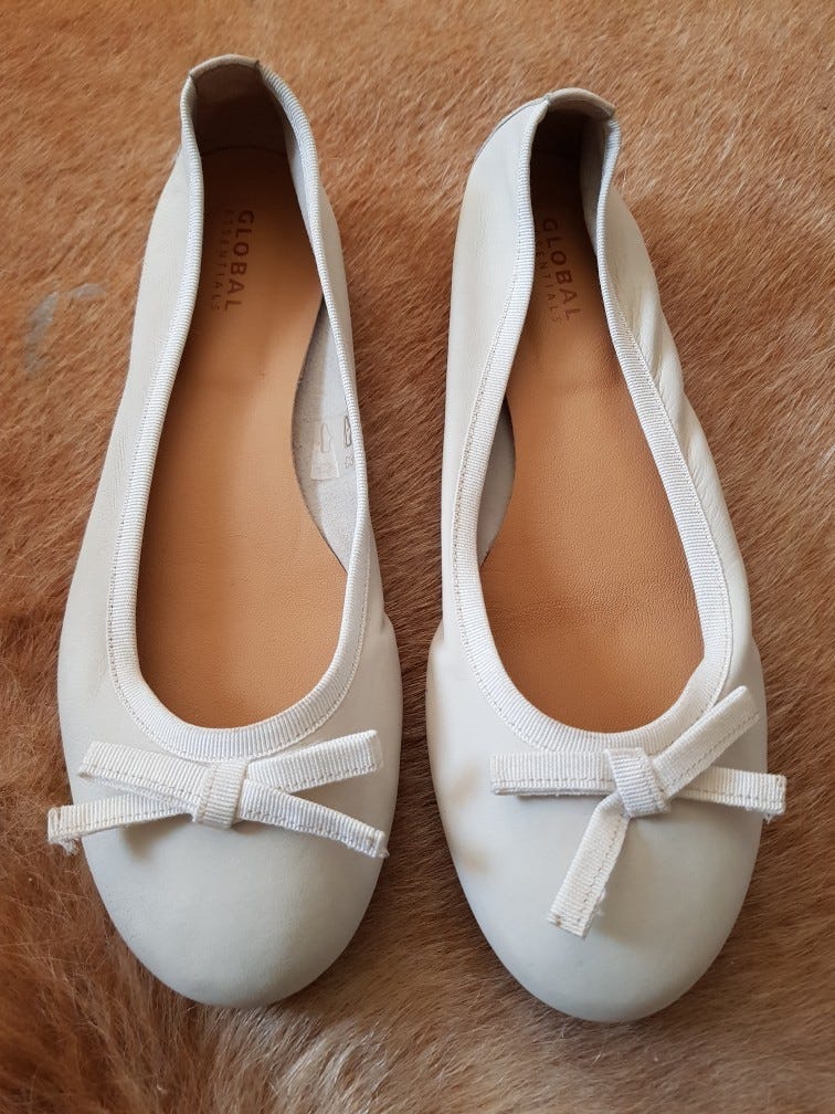 Global 39/25.5cm aito nahka ballerinat
