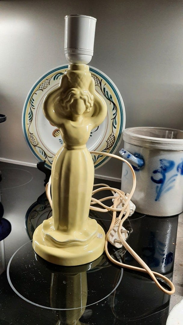Art deco pöytävalaisin
