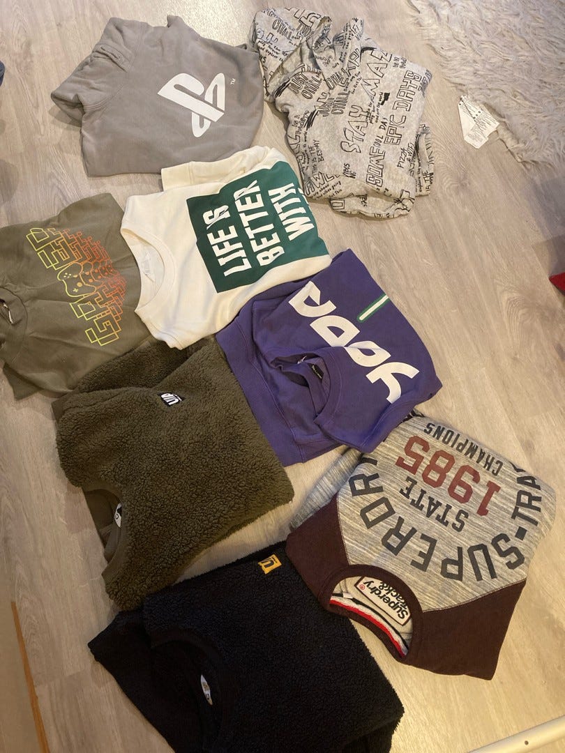 Pörröpaita, ps huppari, yoda ym x5