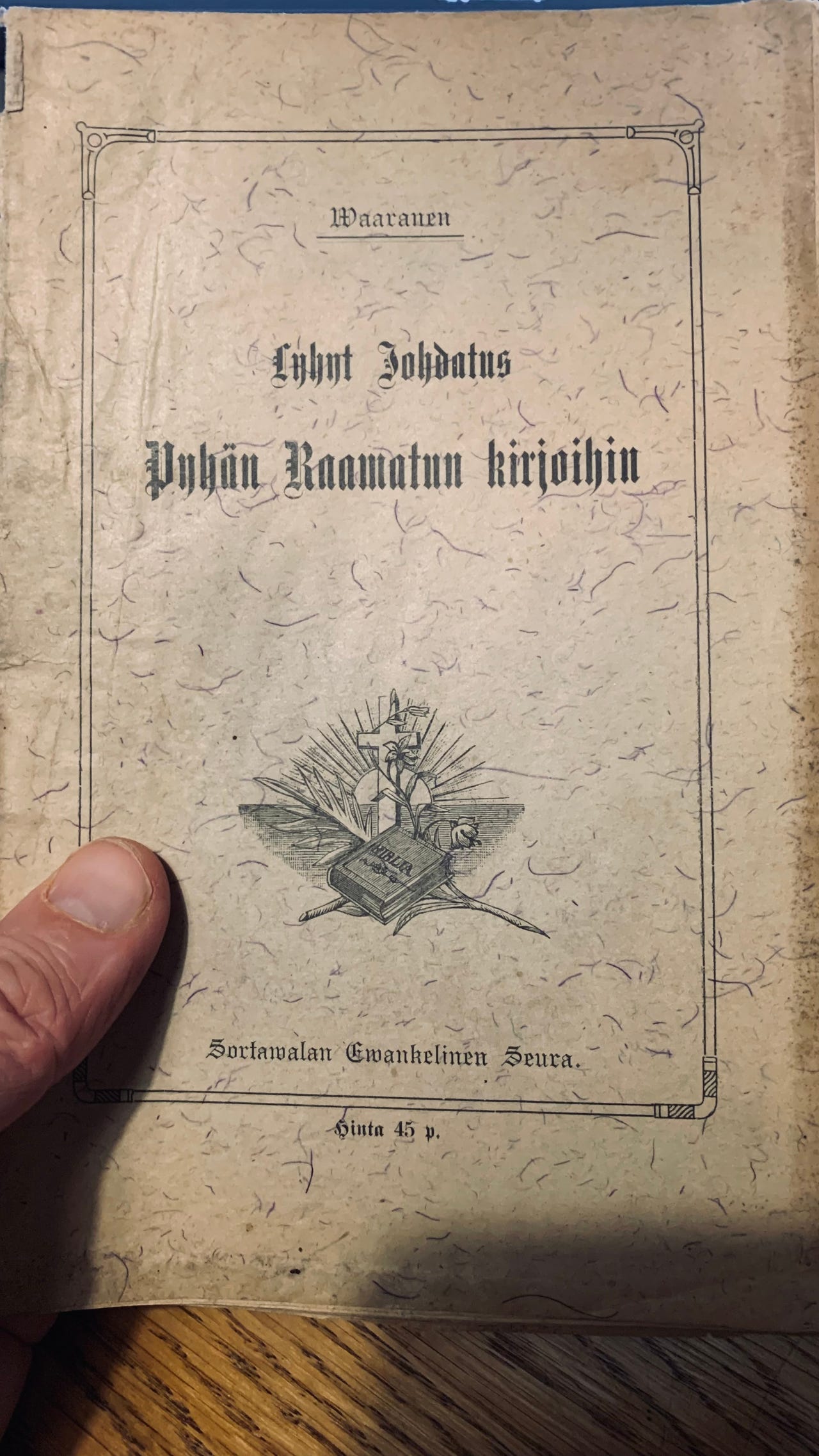 Waaranen: Lyhyt johdatus Pyhän Raamatun kirjoihin (1913)