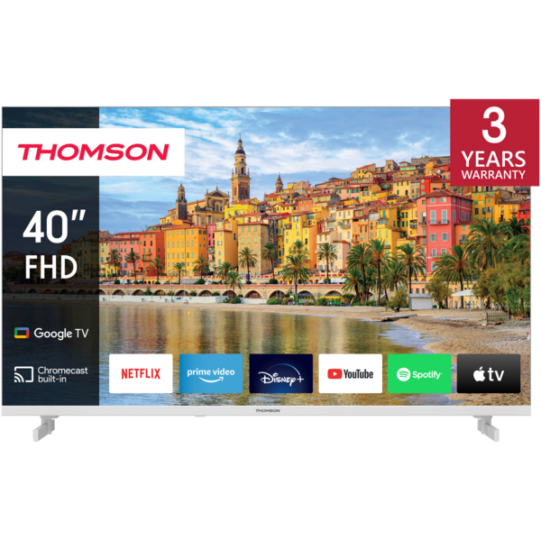 Thomson 40" Full HD Google TV (2024), Valkoinen | Tori