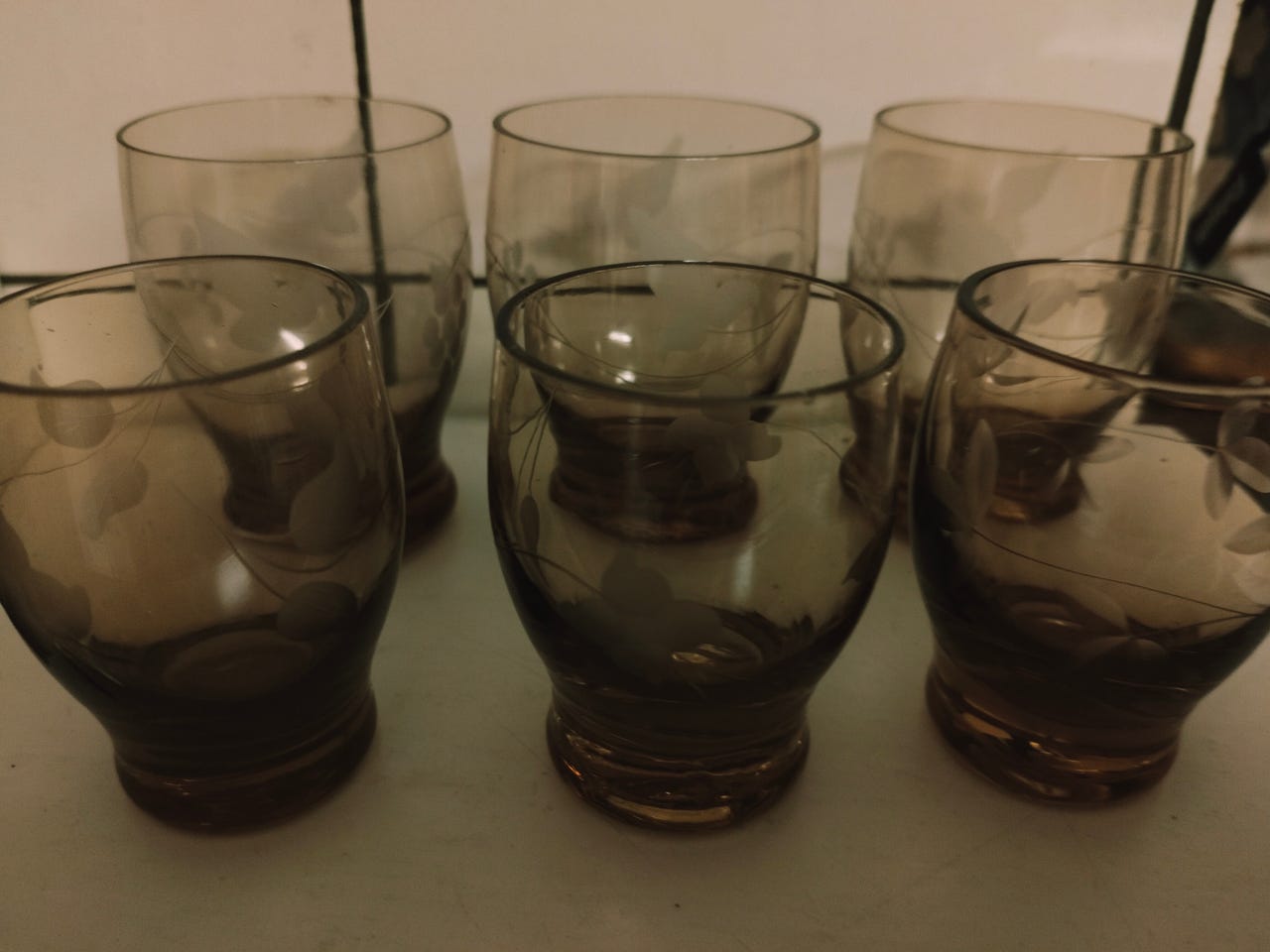 Kumela Amber lasit, vintage