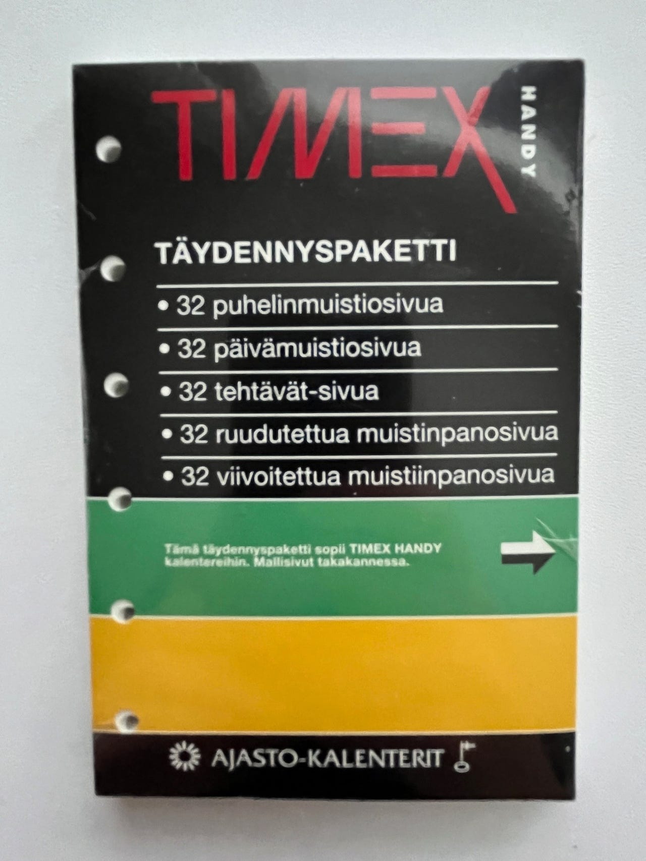 Timex Handy kalenterin täydennyspaketti