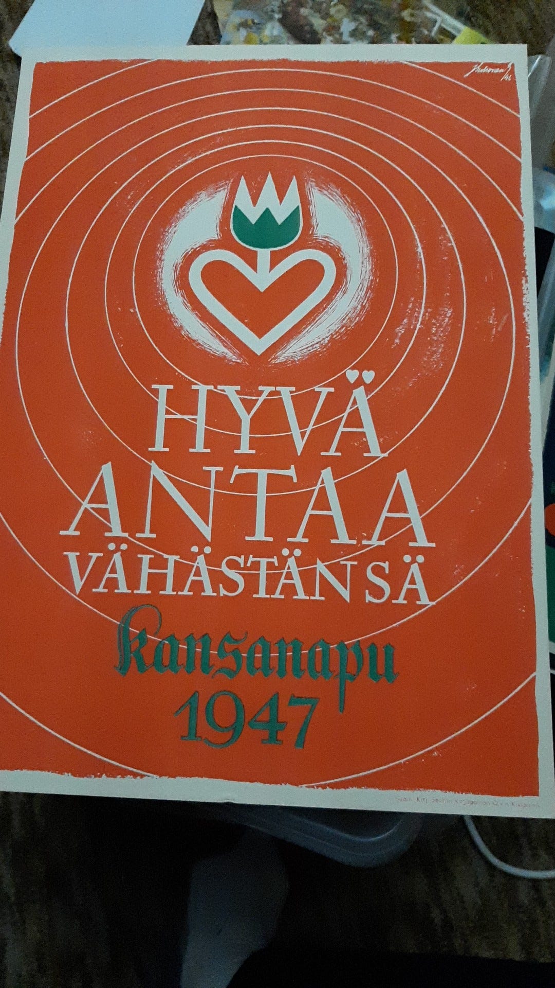 Kansanapu - Nationalhjälpen julisteita 1947