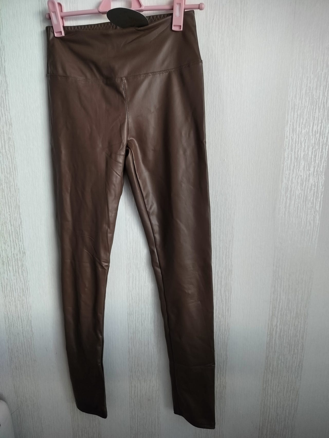 Ruskeat tekonahka housut/ leggingsit