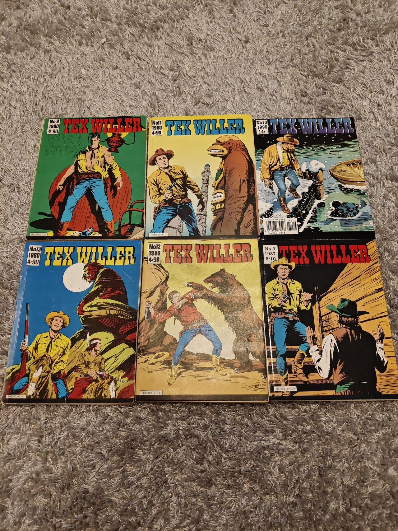 Tex willer 1980,1995 ja 1987
