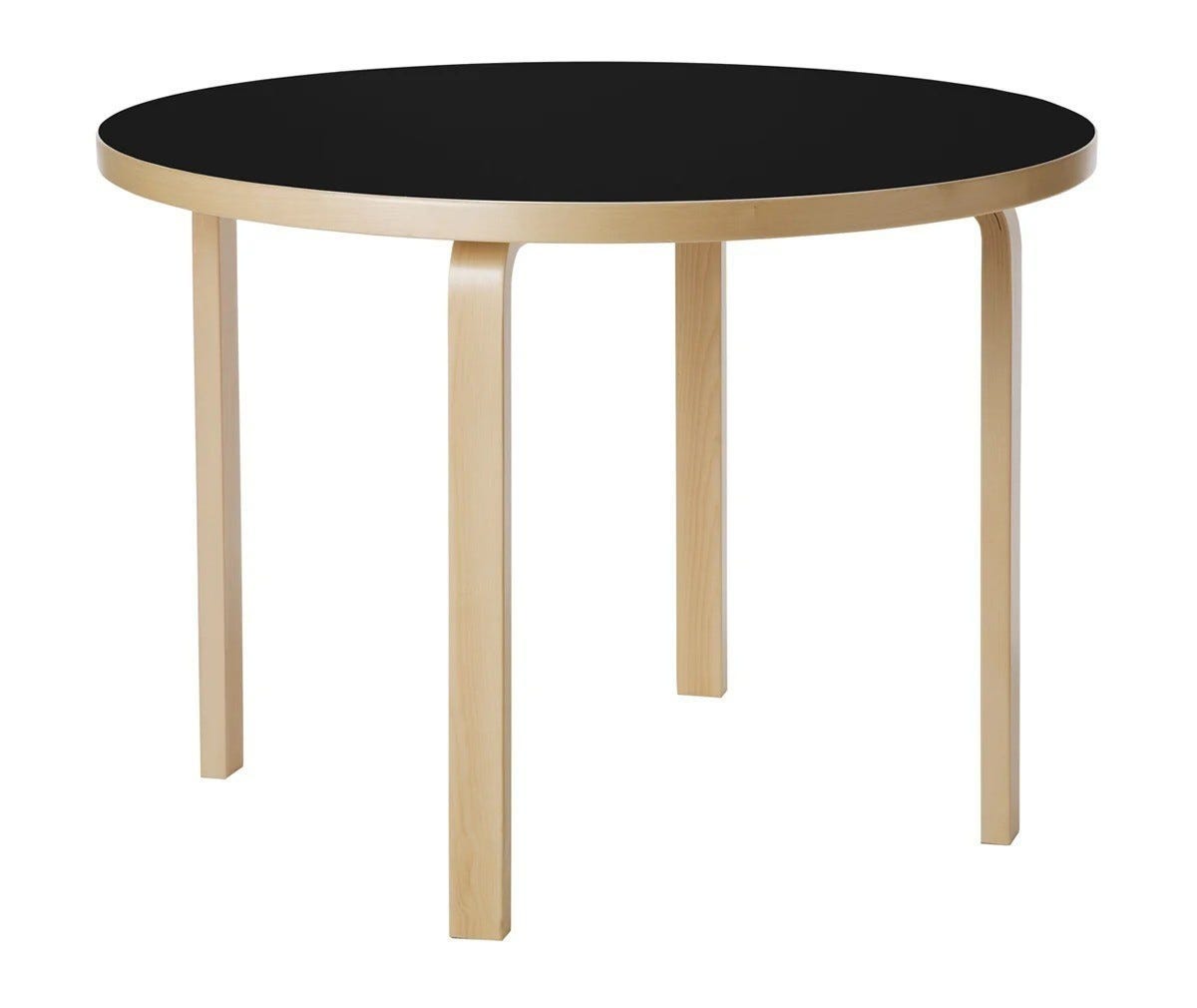 ARTEK Pöytä 90A musta linoleum, ø 100 cm