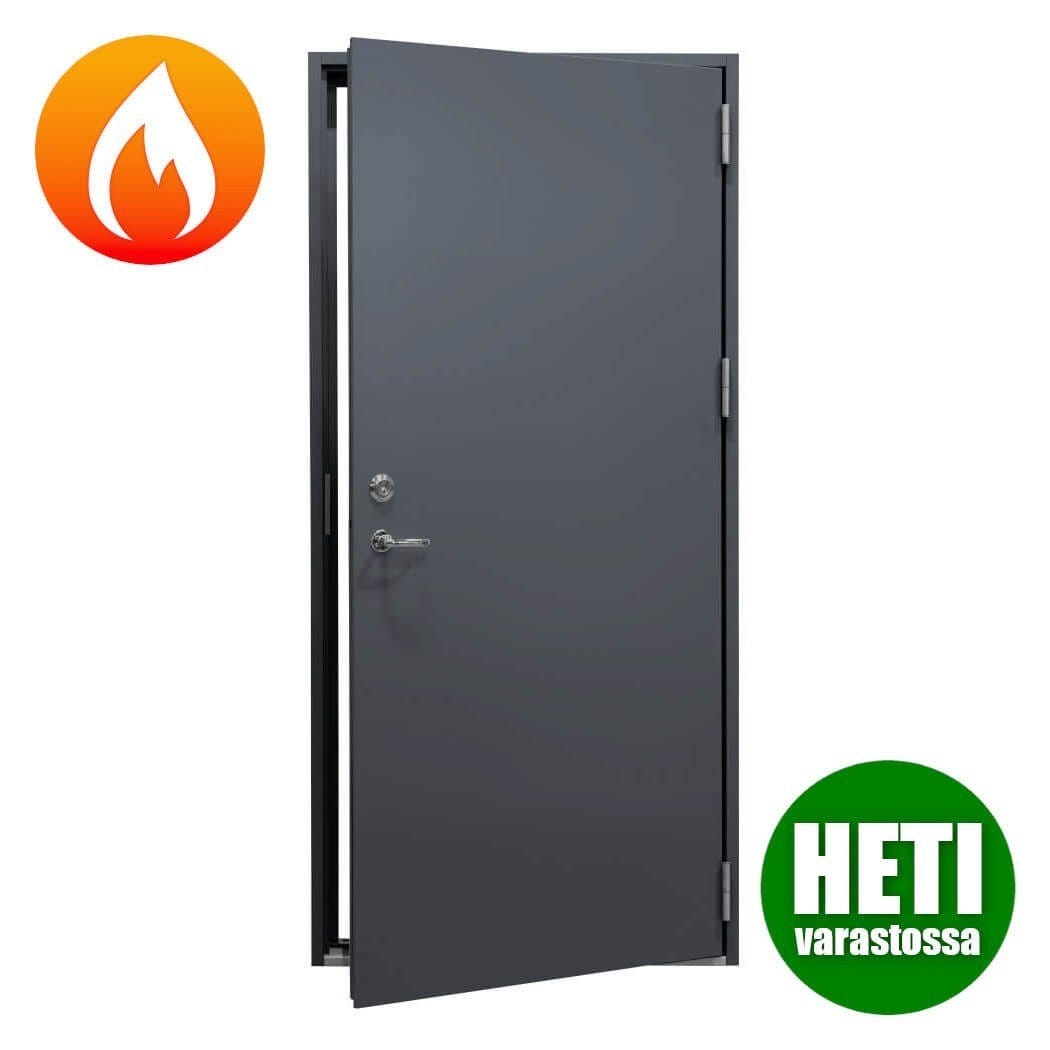 Teräspalo-ovi EI60 12×21 Oikea (RAL 7024 Tummanharmaa)