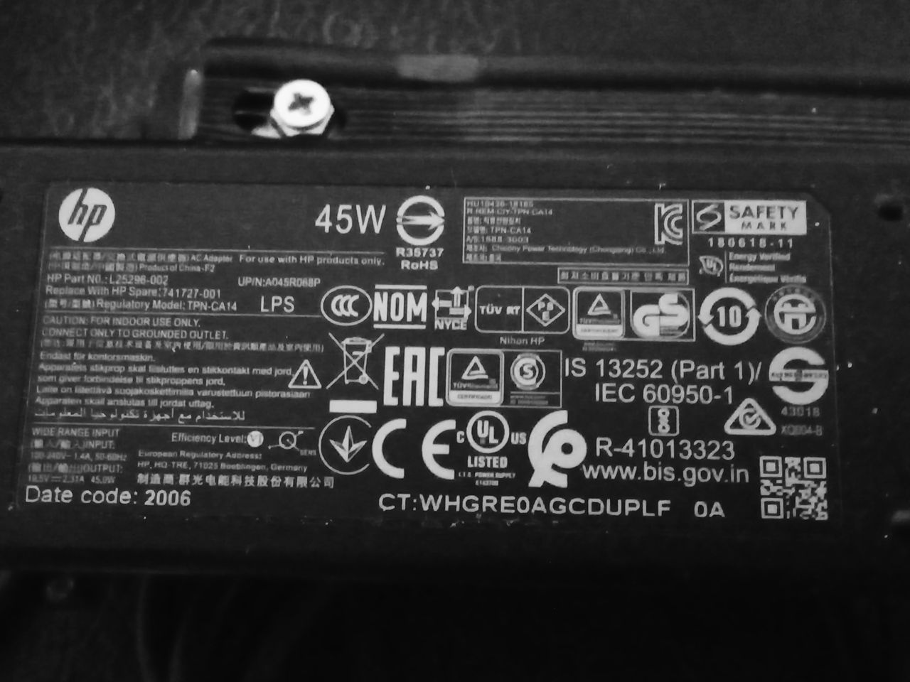 HP TPN-CA14 Virta adapteri | Tori