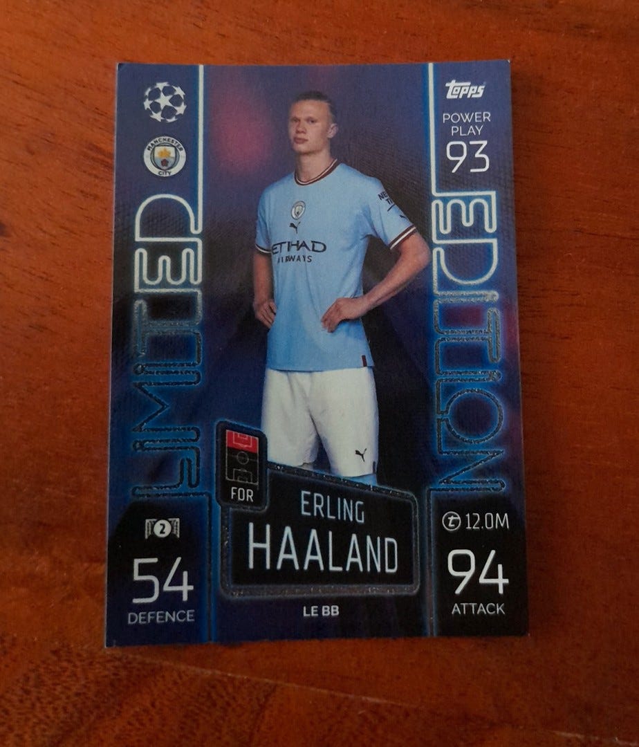 Haaland Match attax 22/23 kortti