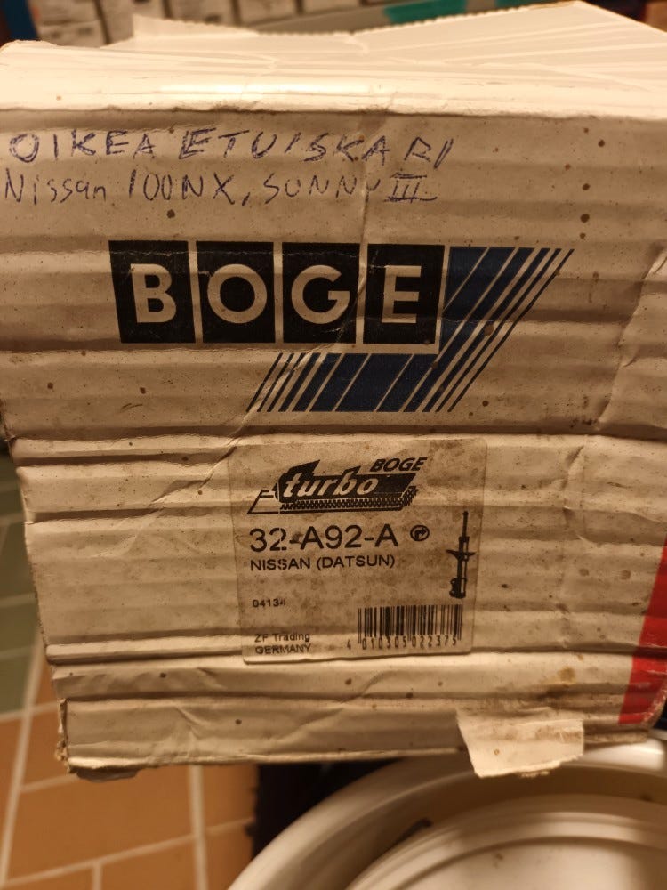 Boge oikea etuuskari Nissan 100NX,Sunny3