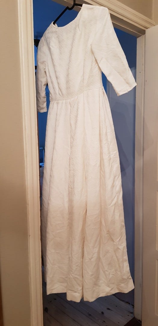 Morsiuspuku vintage 1962
