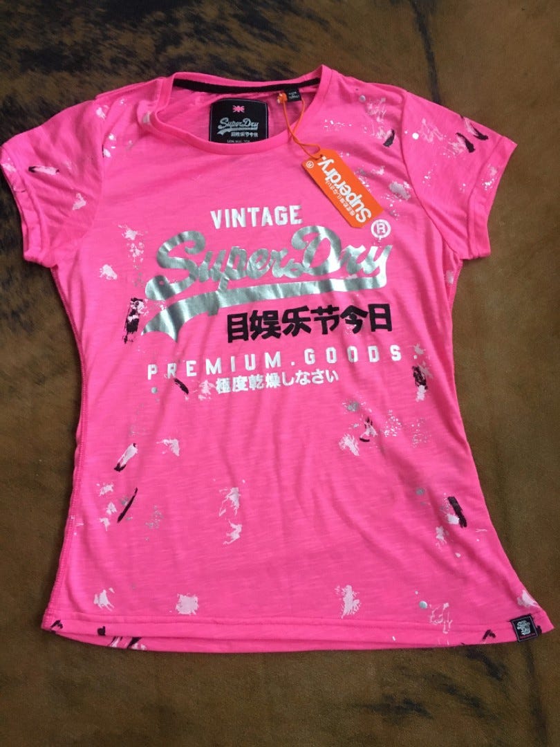 Superdry pink t-shirt
