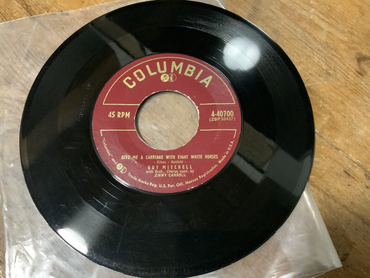 Guy Mitchell  Give Me A Carriage With Eight White 7