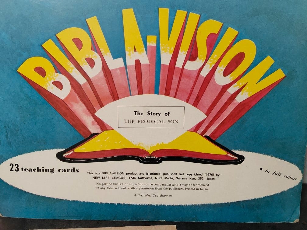 Bibla-Vision The Story of the Prodigal Son opetuskortit (1970)