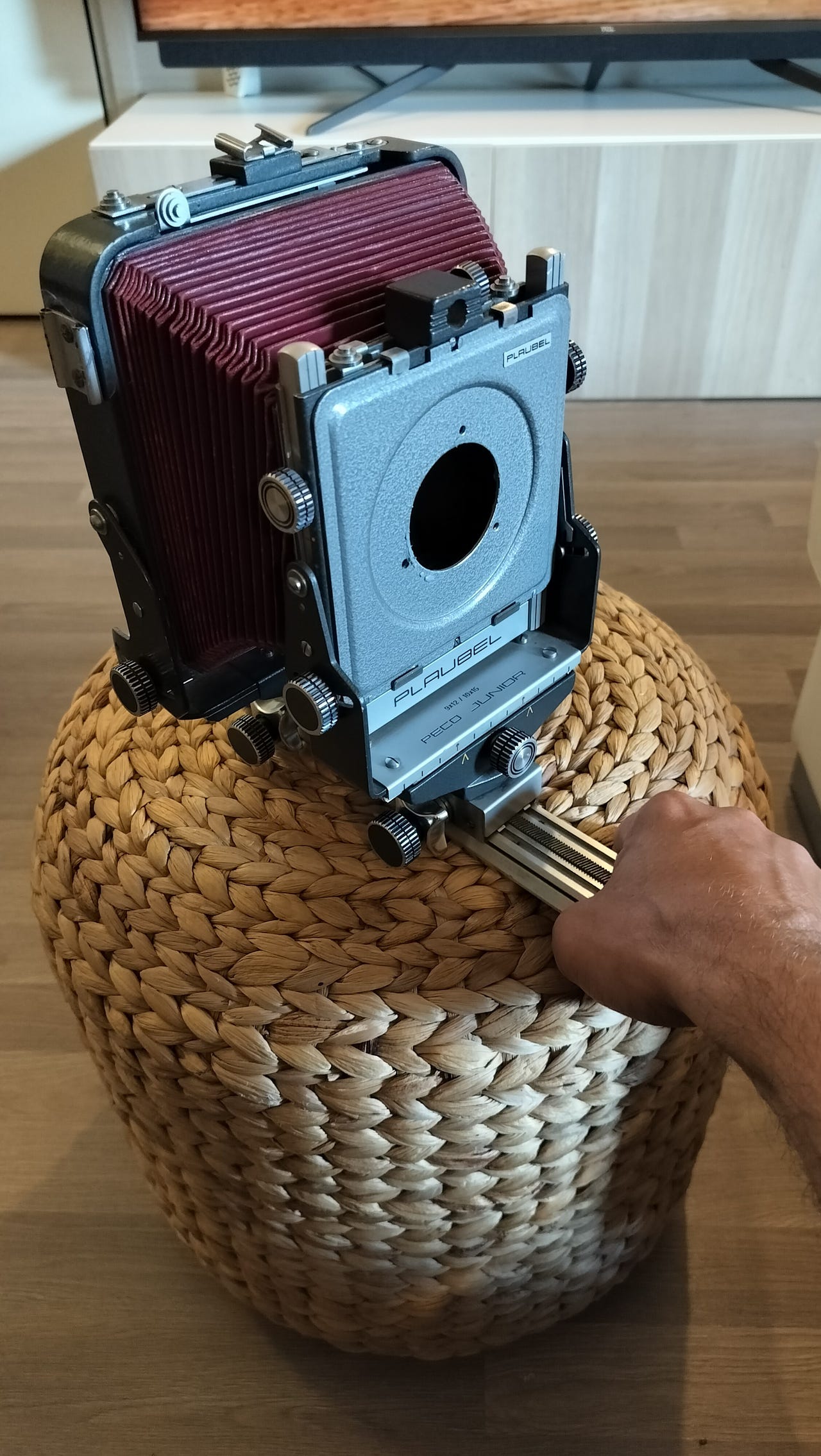 Plaubel monorail camera from the 30s, well packed