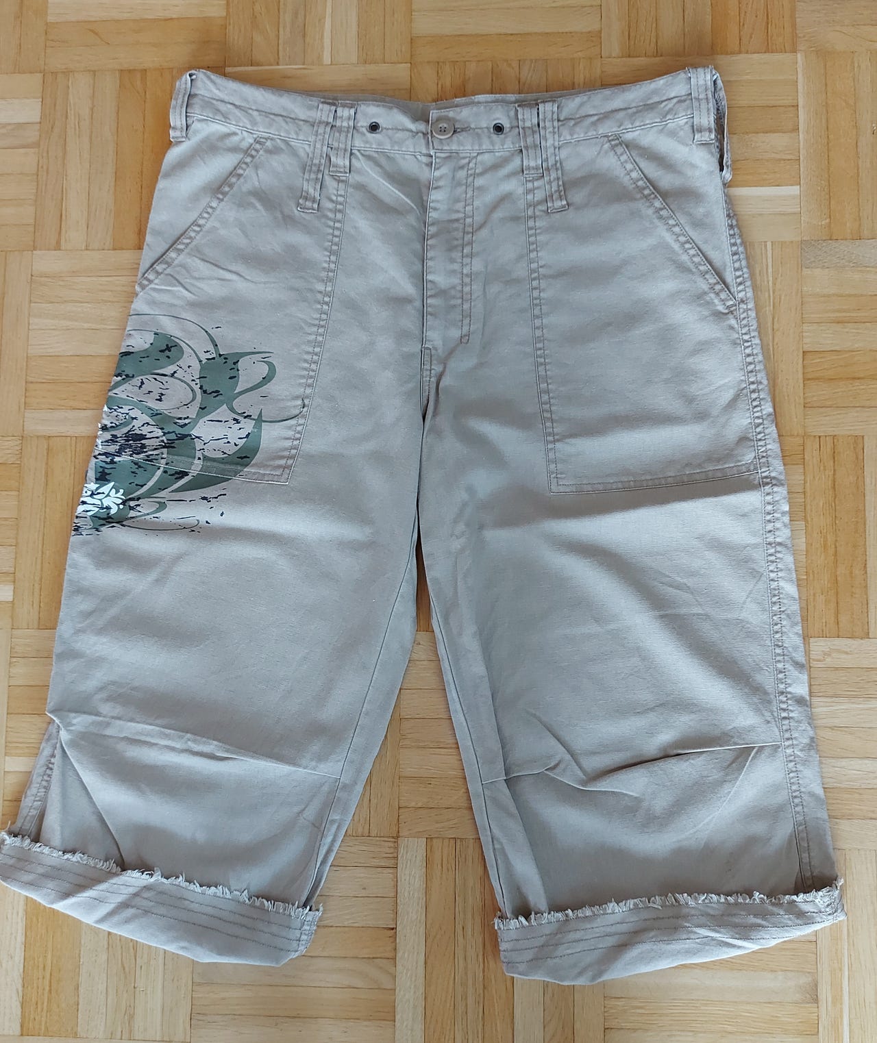 Jack&Jones miesten pellava - puuvilla shortsit L