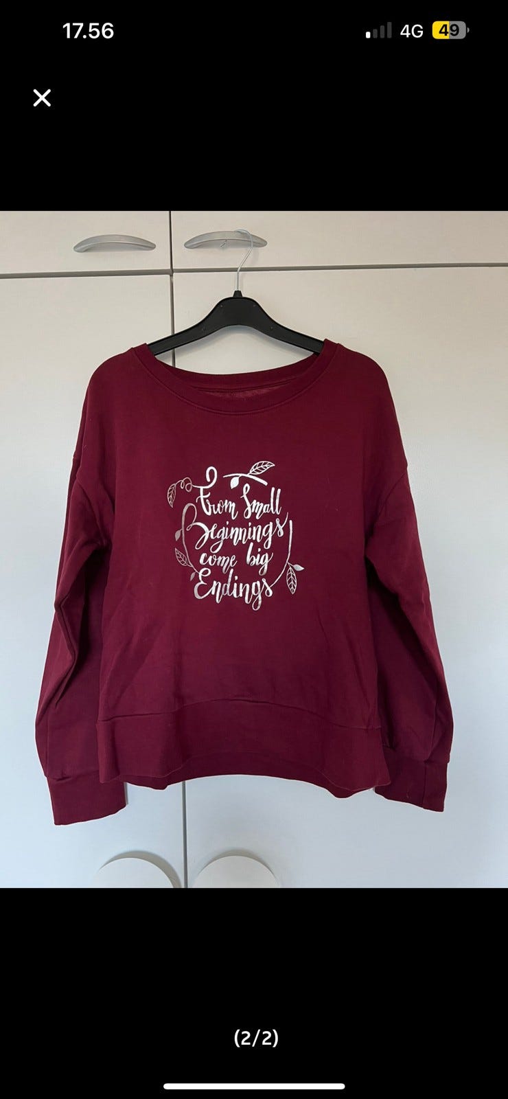 Red college sweatshirt