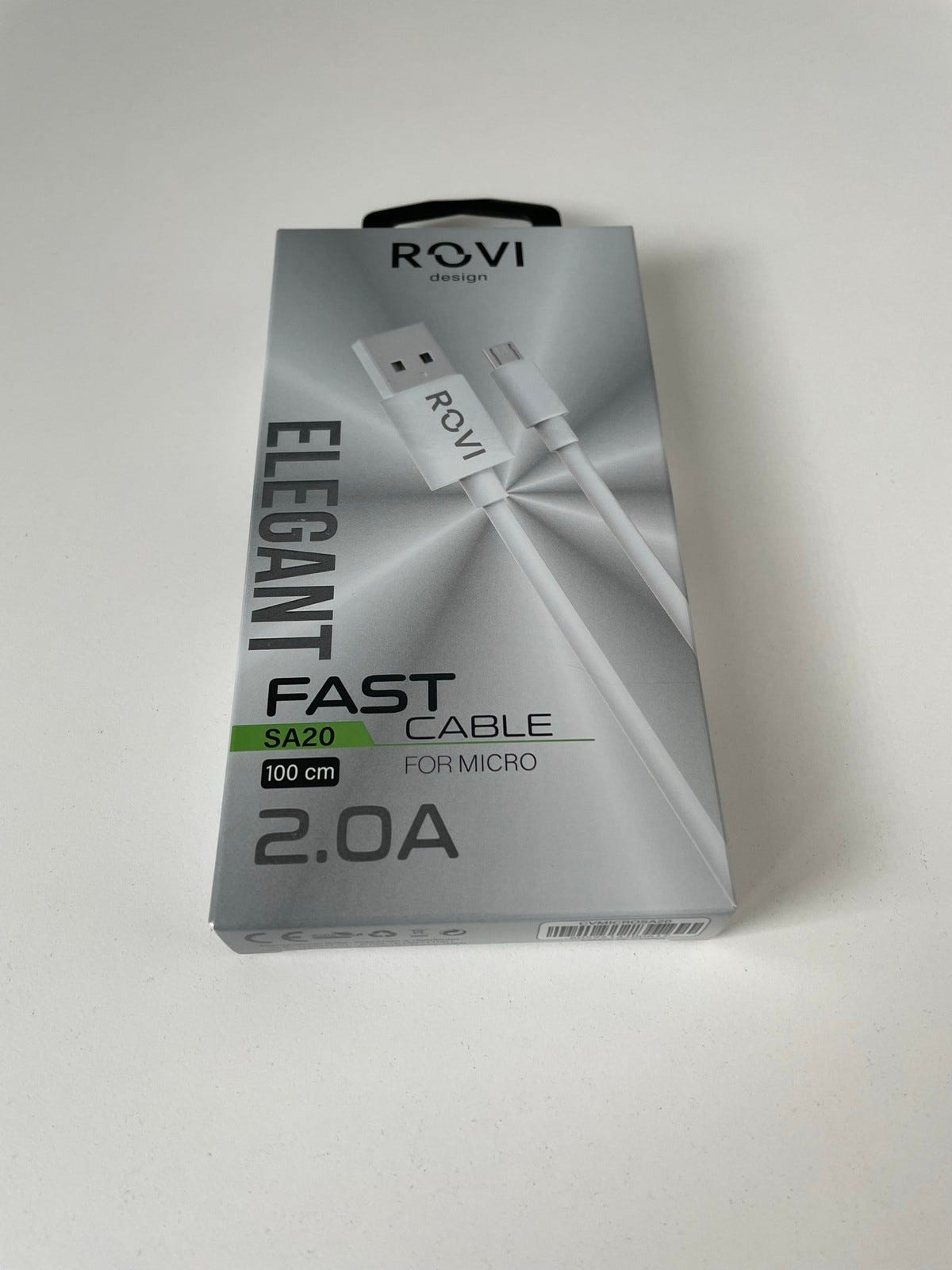 Rovi Micro USB 1M laturijohto (2A)