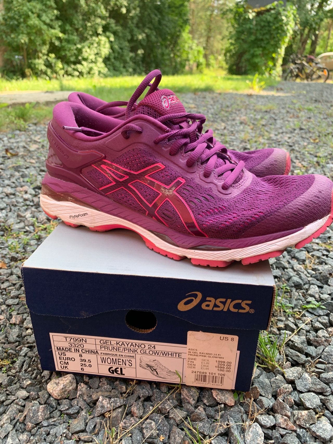 Asics kayano 24 prune hotsell