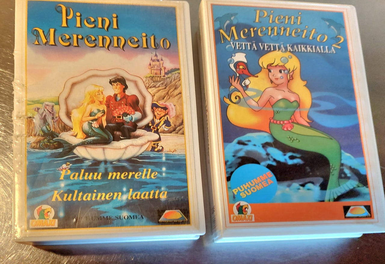 VHS - Filmejä 2kpl, Pieni Merenneito