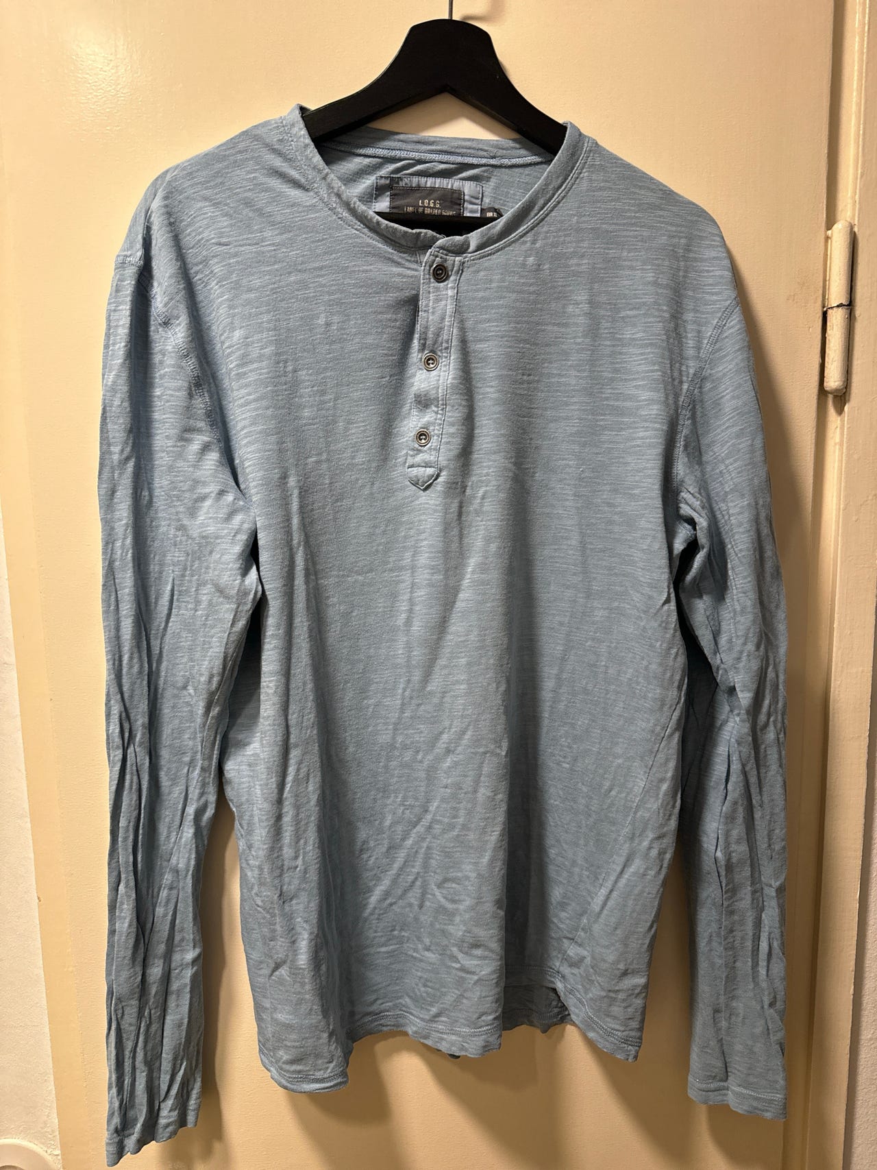 H&M sininen pitkähihainen paita