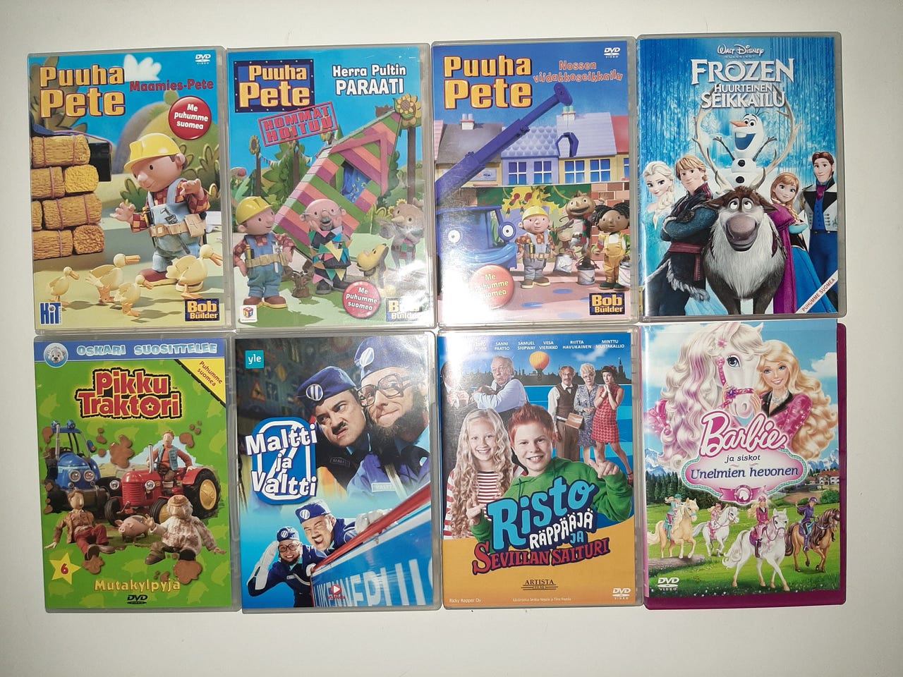 Barbie, Risto Räppääjä, Frozen huurteinen seik, Pikku Traktori, M