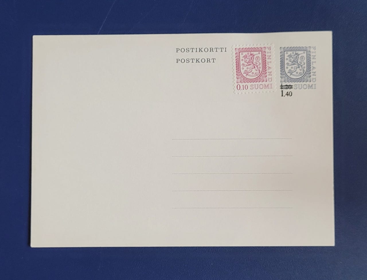 Kulkematon postikortti ehiö