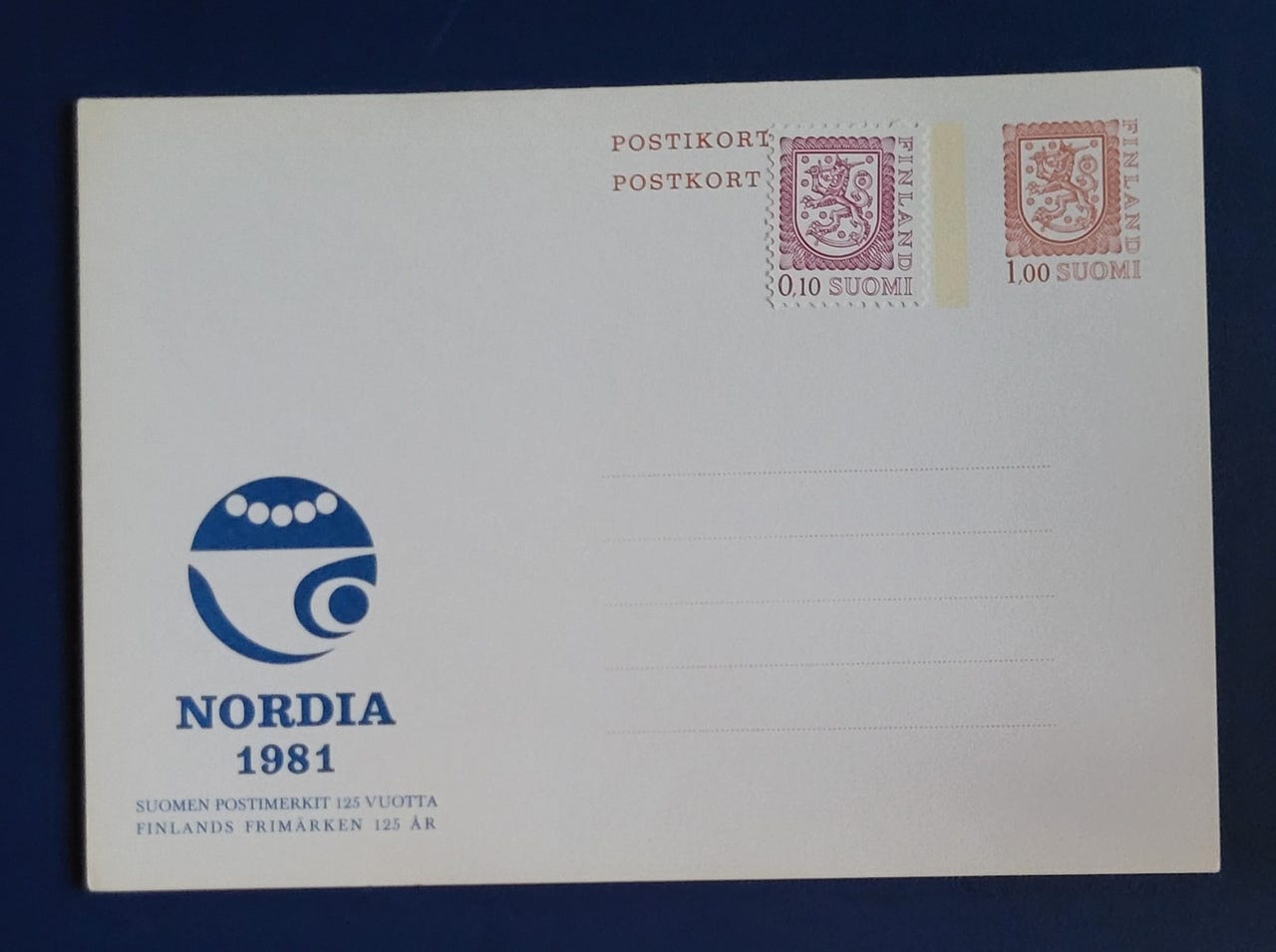 Kulkematon ehiö postikortti (Nordia 1981)
