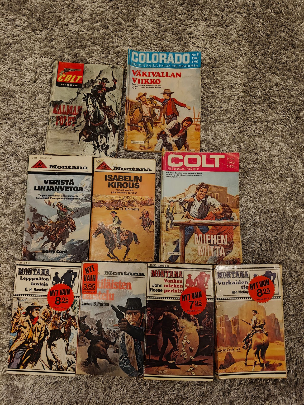 Montana ja colt pokkareita.