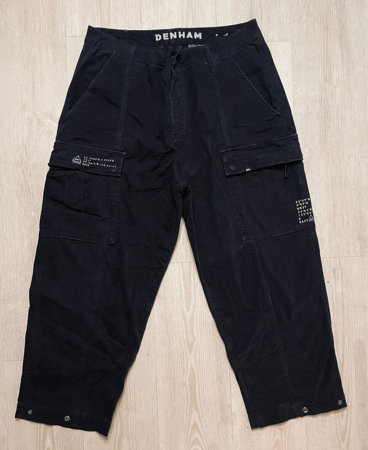 Denham mustat cargo housut koko  33/32