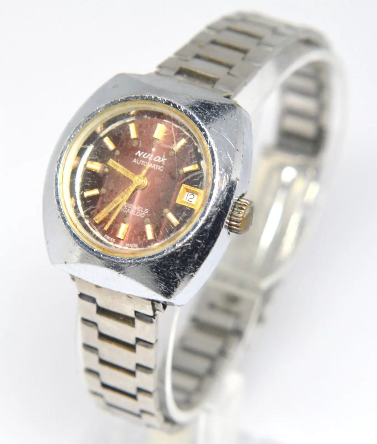 VINTAGE NULOX AUTOMATIC 21 JEWELS SVEITSIIN VALMISTETTU KELLO Tori