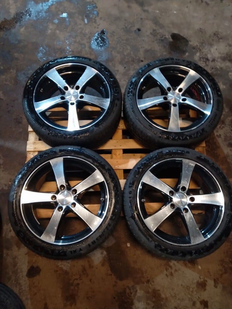 5x120 alut ja 225/45R17 kesärenkaat