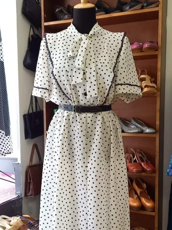 JOUTSELA vintage pellavamekko