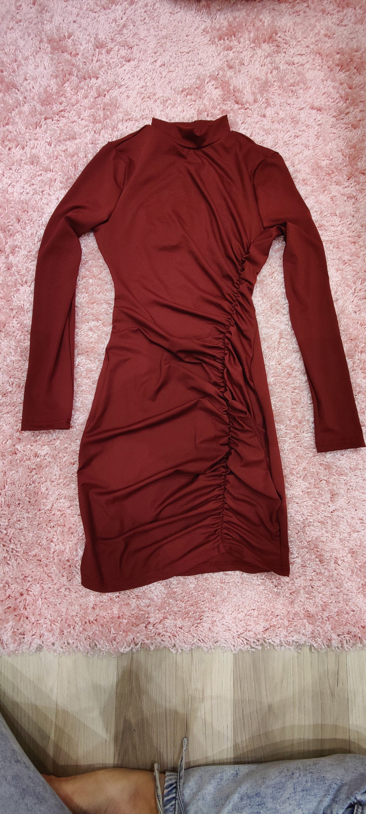 Burgundy cocktail dress