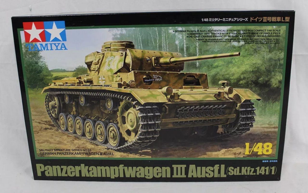 Panzer Pz.III panssarivaunu rakennussarja 1/48