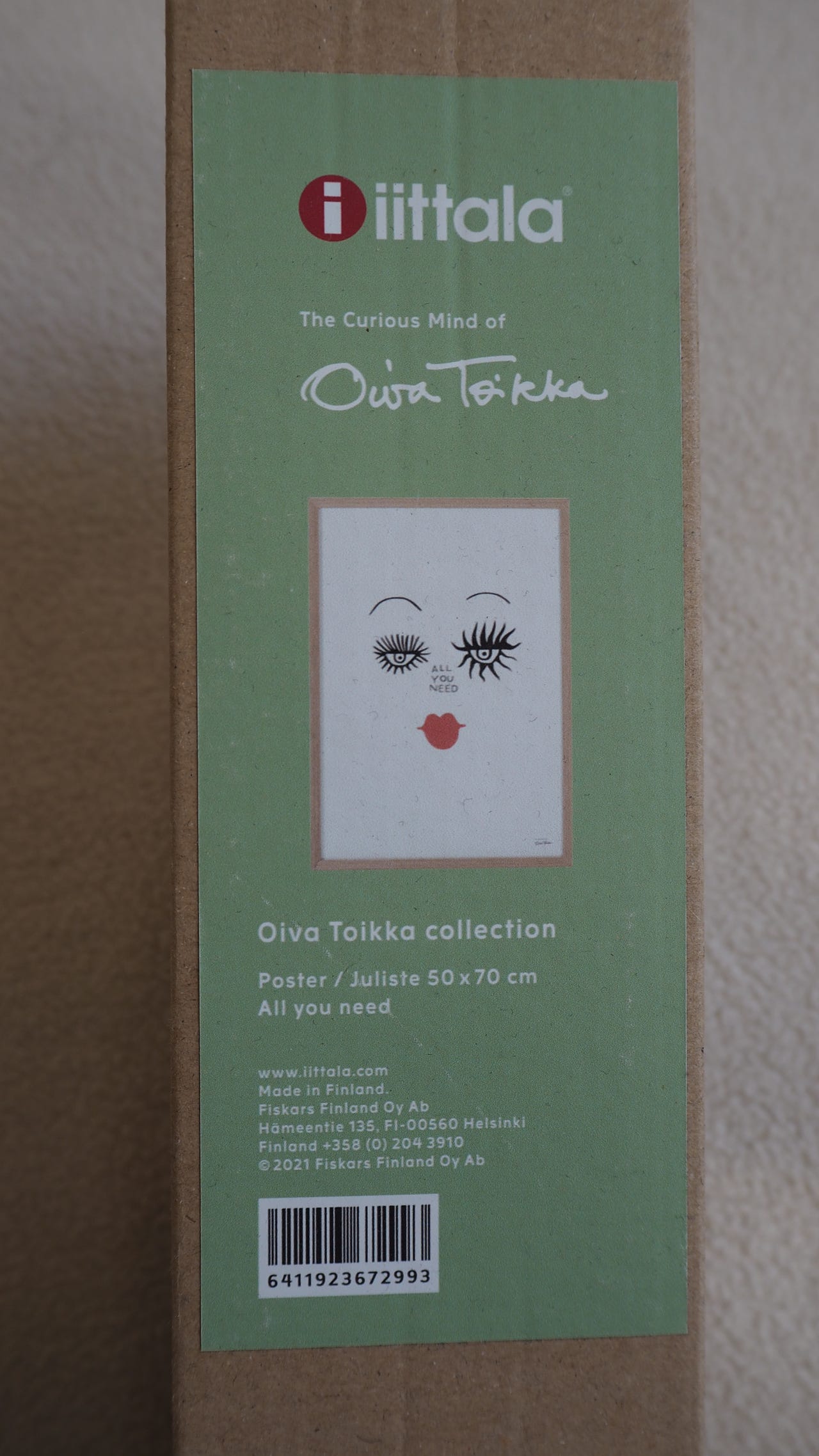 OIVA TOIKKA juliste All you need, Iittala, UUSI | Tori
