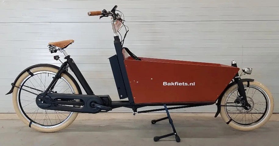 Bakfiets.nl Cargobike Long Cruiser sähköillä, uusi